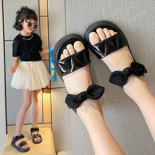 Image of BININBOX Toddler Little Big Kids Baby Girls Sandals Summer Bling Bowknot Princess Dress Beach Sandal Shoes Open-Toe Soft Sole Anti-Slip Flat