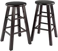 Vista 16 de Winsome Element Taburetes de mostrador, natural y blanco, 24 pulgadas, juego de 2 piezas