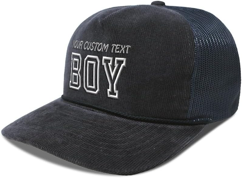 Custom Corduroy Hat Mesh Cap Hat Cord Hat Boy Son A Trucker Cap Hat Richardson