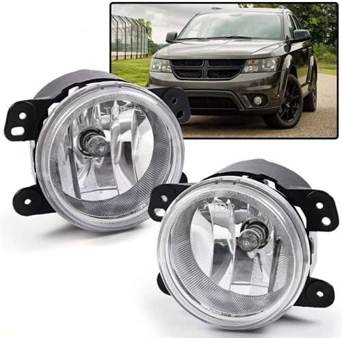 PIT66 2 lámparas antiniebla de conducción de lente transparente compatibles con Dodge Charger JourneyCompatible con Jeep Grand Cherokee, Wrangler,