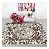 YOUCAI Classique Moderne Tapis d'intérieur Persan Ethnique Traditionnel Oriental Tapis Salon Chambre Cuisine Salle de Bain Tapis de Chevet Canapé Table Basse marronHW