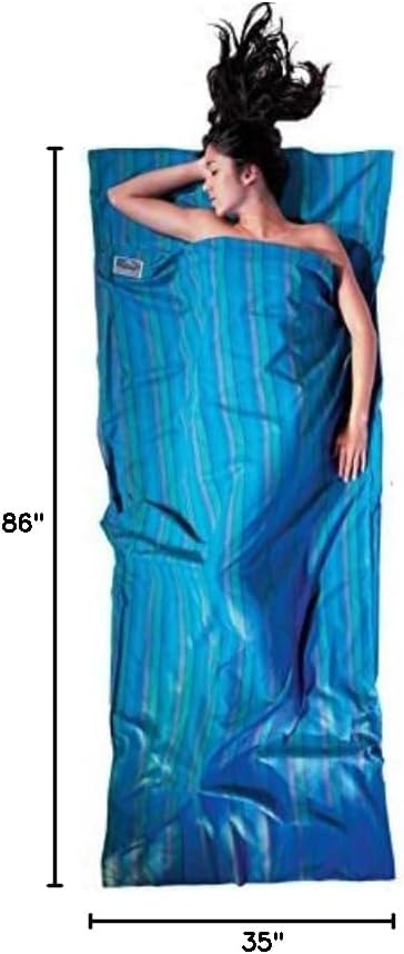 Cocoon Cotton TravelSheet (Cactus Blue, 86-Inch x 35-Inch)