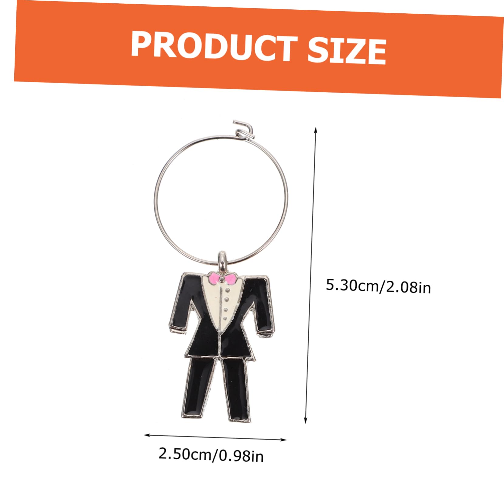 HEALEEP 6pcs Wine Glass Charms Creative Drink Markers for Weddings Bachelorette Parties Gatherings Reusable Wine Glass Decors to Enhance Your Celebrations