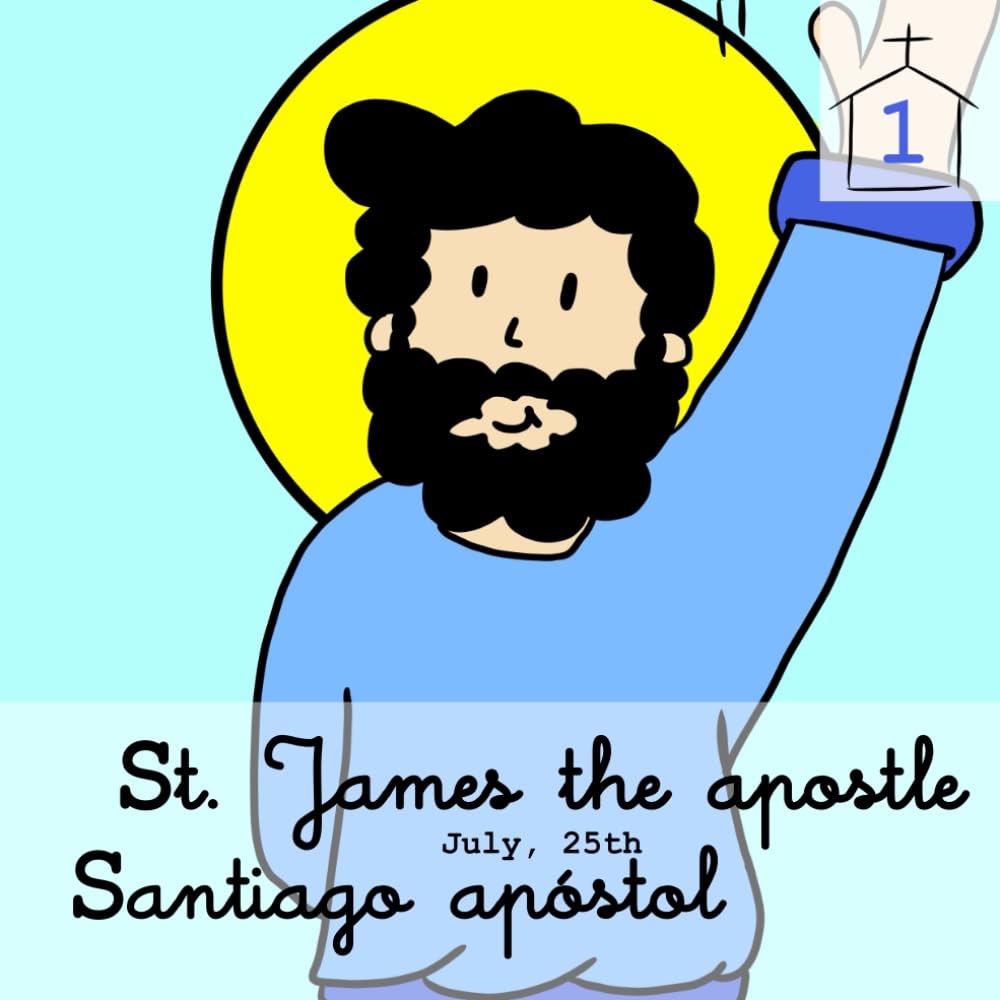 Santiago apóstol / St James the apostle (Bilingüe): letra ligada / linked letter