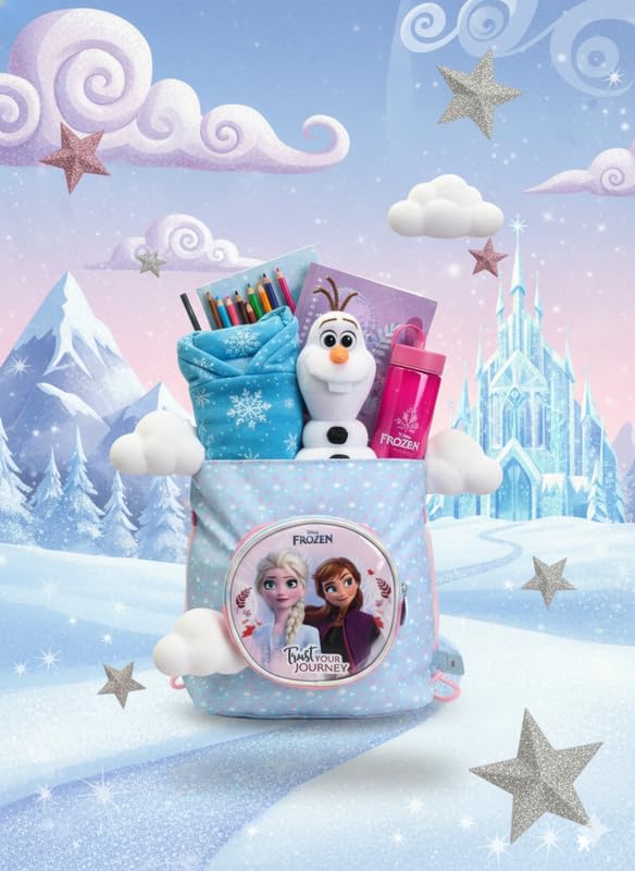 STRIDERS Disney Frozen Trust Your Journey Kids Backpack | Lightweight Elsa & Anna Drawstring Bag for School, Travel & Everyday Fun 4