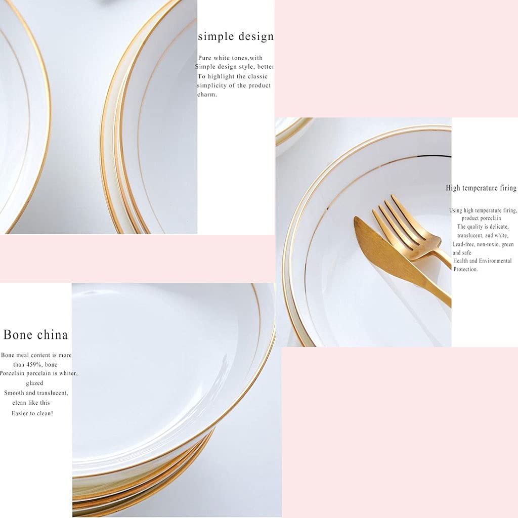 Piatti da Porzione per Brunch 10pcs Porcellana Dinner Plates 8.58in Grandi piatti di insalata di grandi piatti Pizza Pasta Piatti da porzione Dessert Appetzier Piatti Forno a microonde Forno a microon