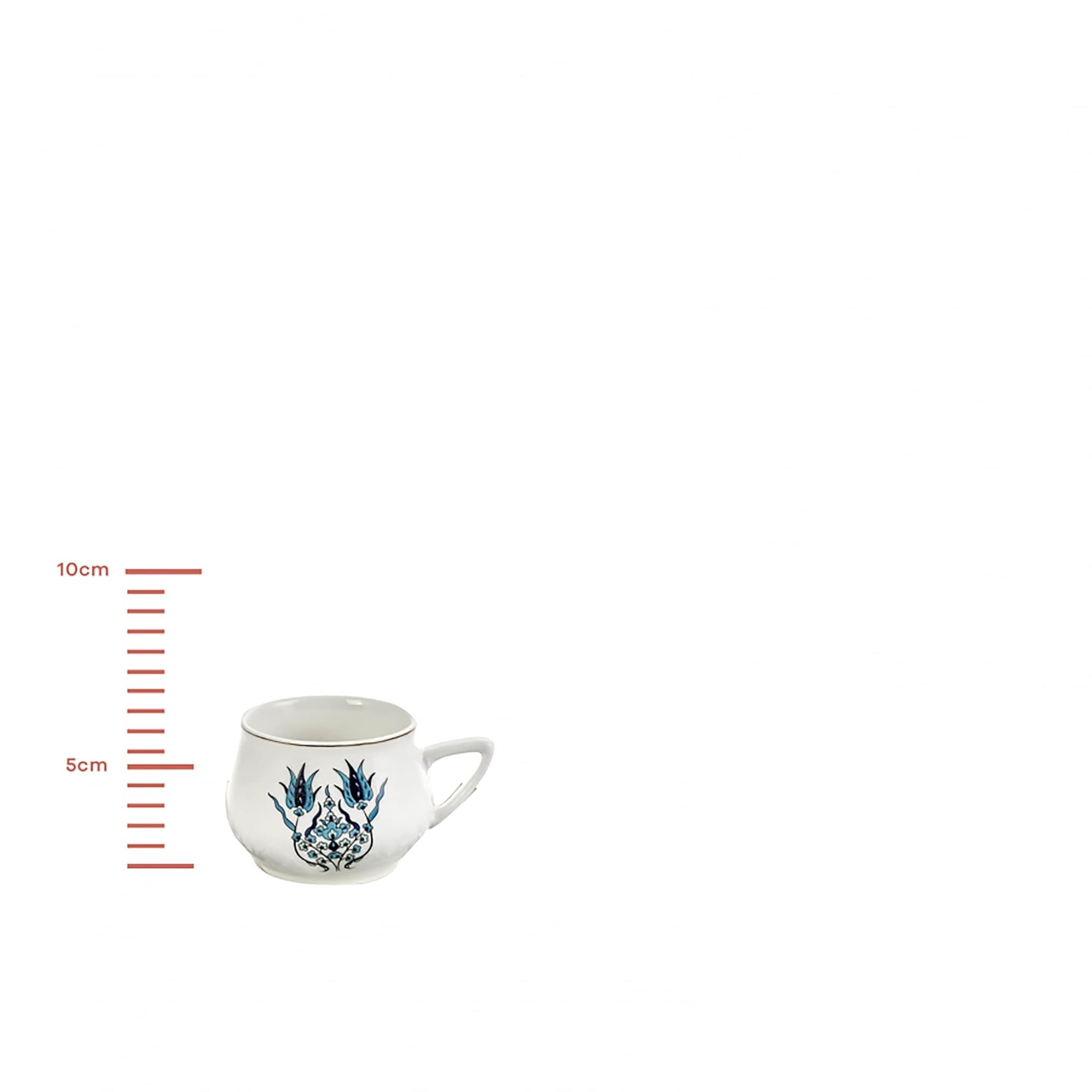 Karaca İznik New Form Ensemble de tasses à café 6 pièces, Service à Café Porcelaine, Tasses à Thé, Expresso, Latte Classique, Türk Kahve Fincanı, Café Turc
