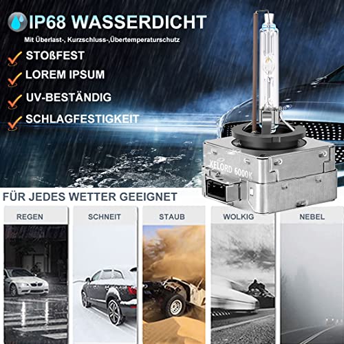 D1S Xenon Brenner Scheinwerferlampe 6000K Diamond Weißlicht 35W HID Fahrzeugscheinwerferbirne12V (2 Lampen)
