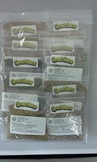The Sprout House Assorted Organic Sprouting Seeds Sample, Pack of 12