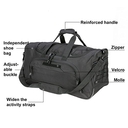 WolfWarriorX Gym Bag for Men Tactical Duffle Bag Military Travel Work Out Bags