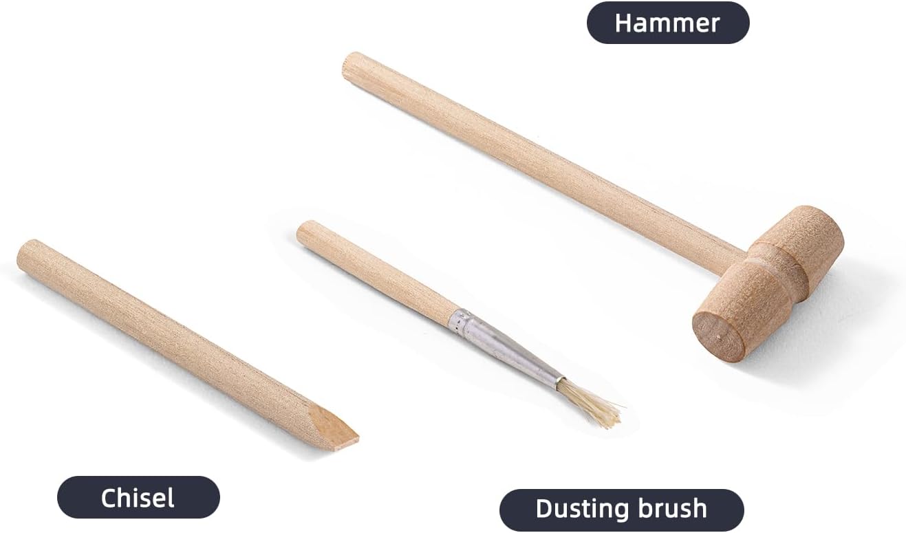 Big Dig Dinosaur Excavation Kit, 12 Dinosaur Figures with Digging Tools, Educational STEM Toy, Ages 6+