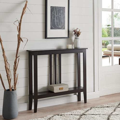 Kings Brand Furniture - Entryway Table - Narrow Console Table - Console Table with Storage - Hallway Decor - Wood Console Tables for Entryway - Narrow Console Sofa Side Table - Foyer - Espresso