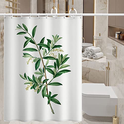 Rideau douche imprimé branche fleurs 240x200cm polyester anti moisissure