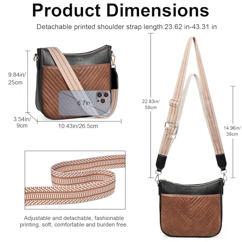 Image of GOIACII Crossbody Bags for Women Travel Purses Leather Handbags Medium Shoulder Bag with Adjustable Strap