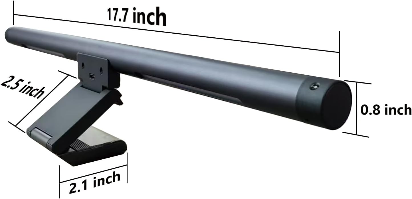 Monitor Light Bar RGB Backlight, Computer Light Bar with Color Temperature Brightness Stepless Dimming, USB Monitor Lamp with Remote Control, No Glare Computer Lamp for Game/Work/Office