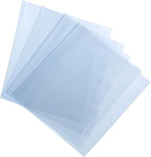 uxcell 100Pcs 6x4 Inch Shrink Wrap Bags, Blue Clear PVC Heat Shrink Wrap for Gift Basket, Bath Soaps, Candles and Homemade DIY Projects