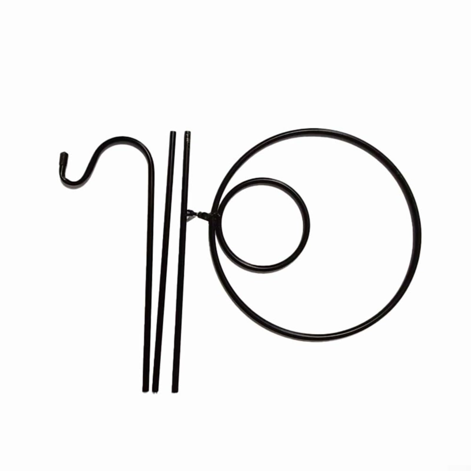 Espositore da giardino Iron Shepherd's Hook 1,2 m resistente alla ruggine nero