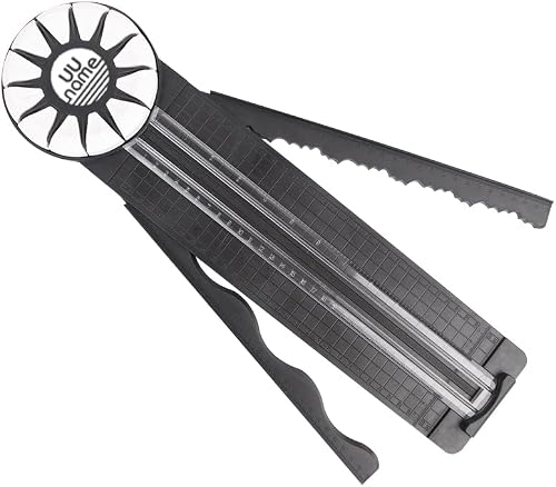 Uuname 863 A4 Paper Cutter Trimmer 12-in-1 Multi-Function Paper Craft Edge Scrapbooking Tool with 12 Decorative Blades, Photo Album Journal DIY Cutting Machine for Card Making, Gift Wrapping (Black)