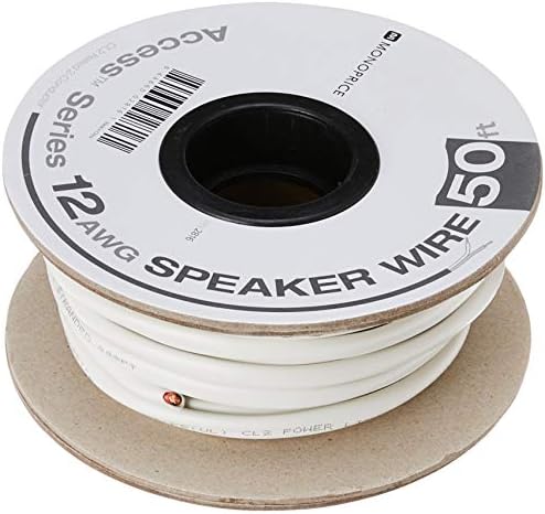 Monoprice 2 Conductor Speaker Wire - CL2 Rated, 99.9% Oxygen-Free Pure Bare Copper, 12AWG, 50 Feet, White - Access Series image 5