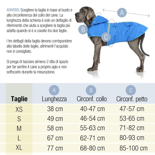 Bella & Balu Impermeabile Cane - Cappotto impermeabile per cani con cappuccio e catarifrangenti per protezione dal freddo, pioggia e neve in inverno e in vacanza. (L, Arancione)