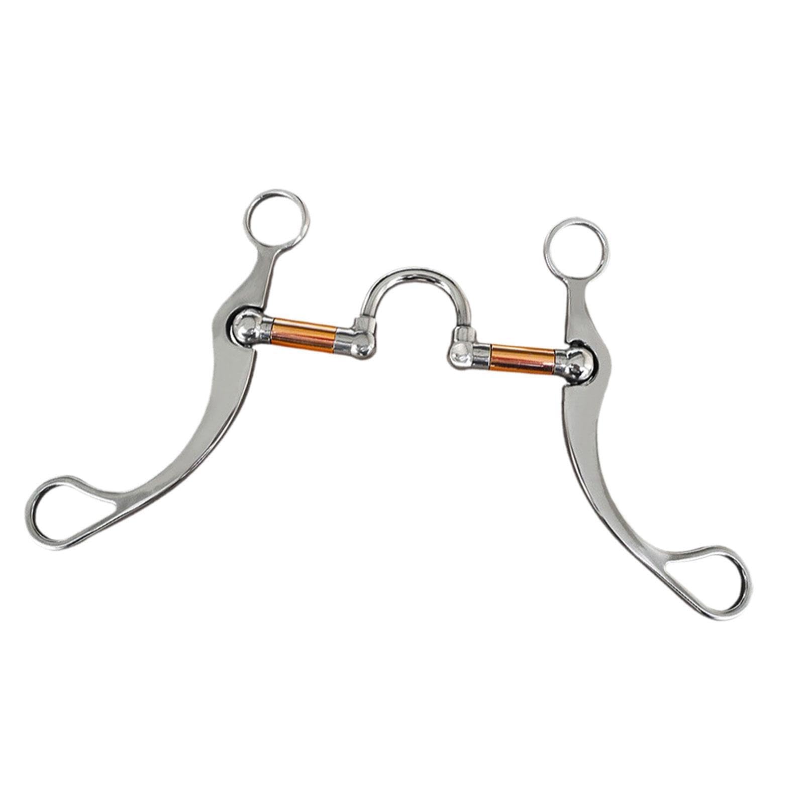 Addestramento del cavallo con per cavallo in acciaio inossidabile, filetto a bocca in rame, che fornisce una comunicazione chiara e comfort ogni momento. Filetto a bocca