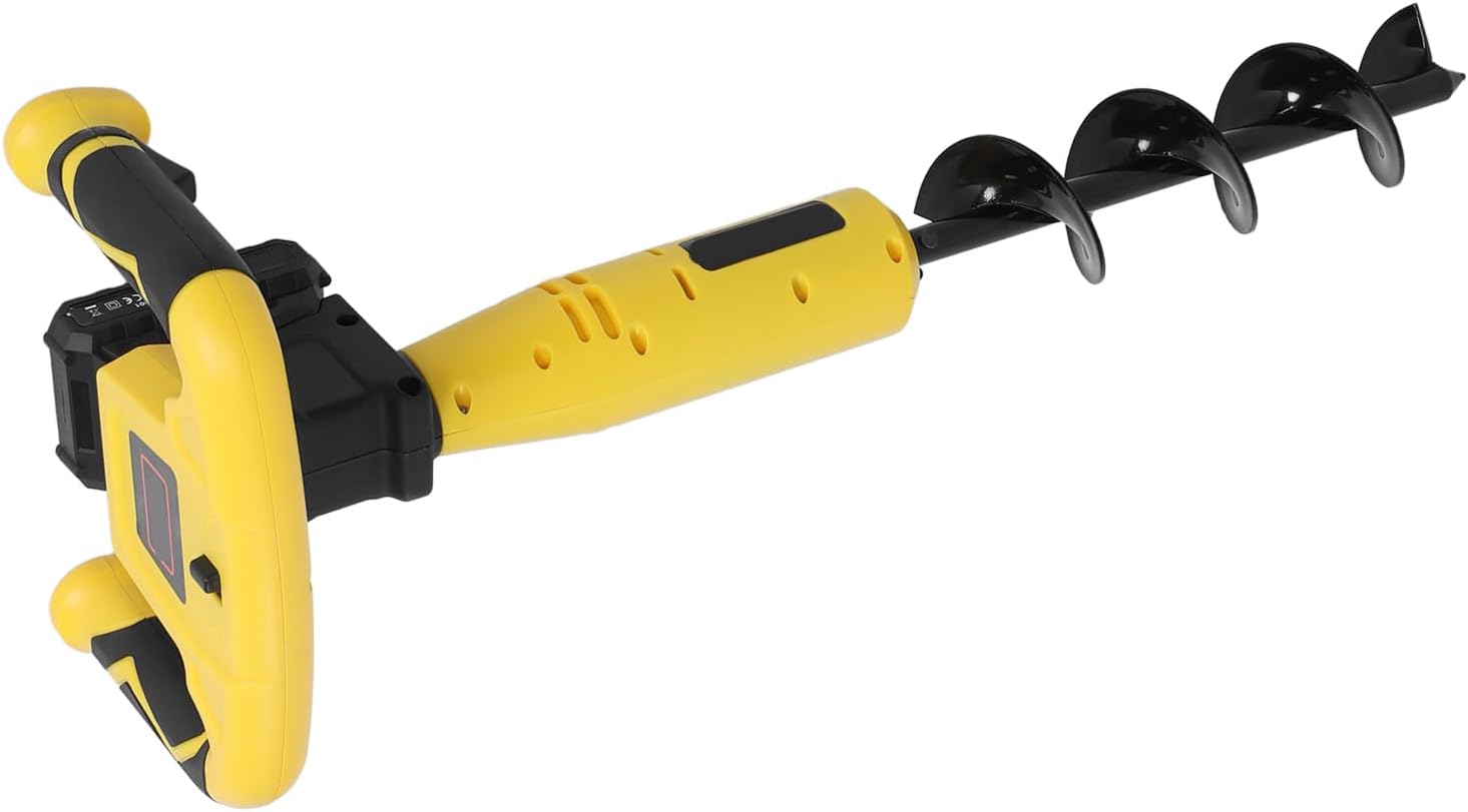 Srliya Electric Earth Auger, Brushless Motor 320RPM with Reverse Torsion Control and Overload Protector, for Post Hole Digging Planting Water Aeration (Plastic)
