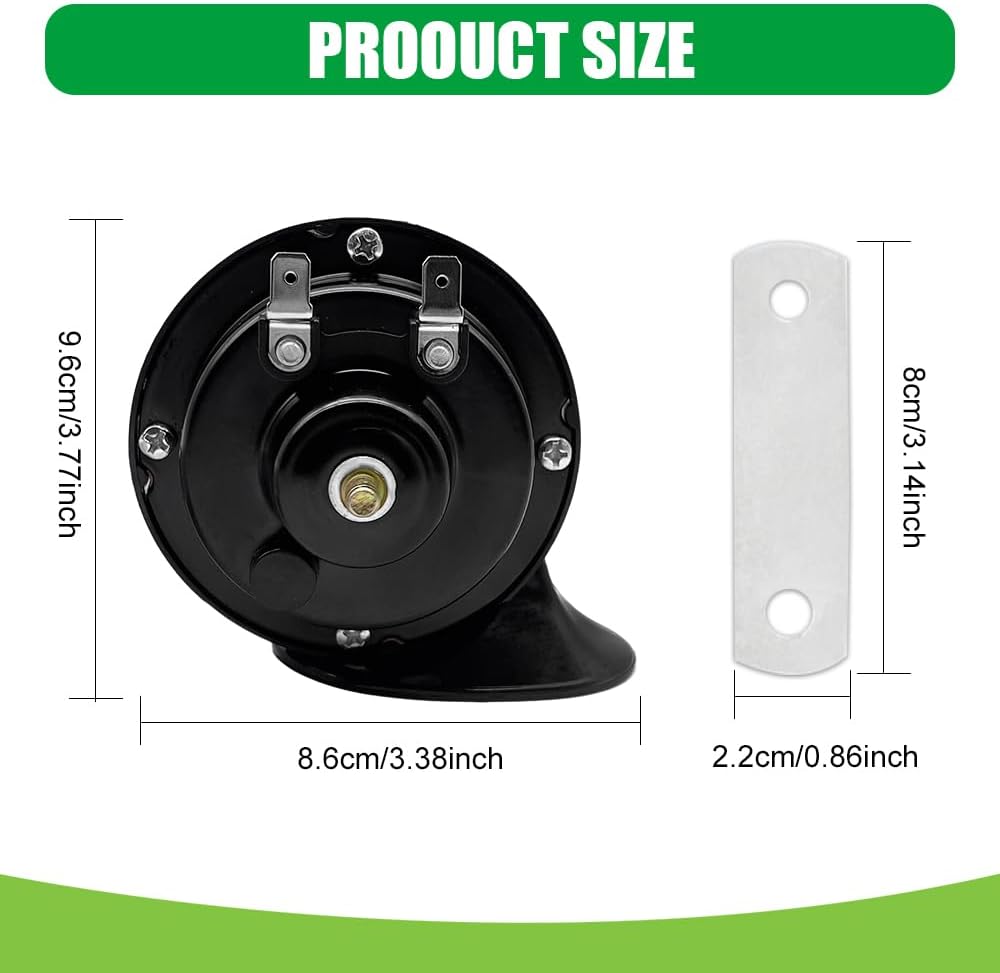 300DB Super Loud Train Horns, Car Horns, 12V Waterproof Car Air Electric Snail Horn, Car Accessories Auto High Low Tone Horn Replacement Kit Universal for Motorcycles, Trucks, Bikes, Boats