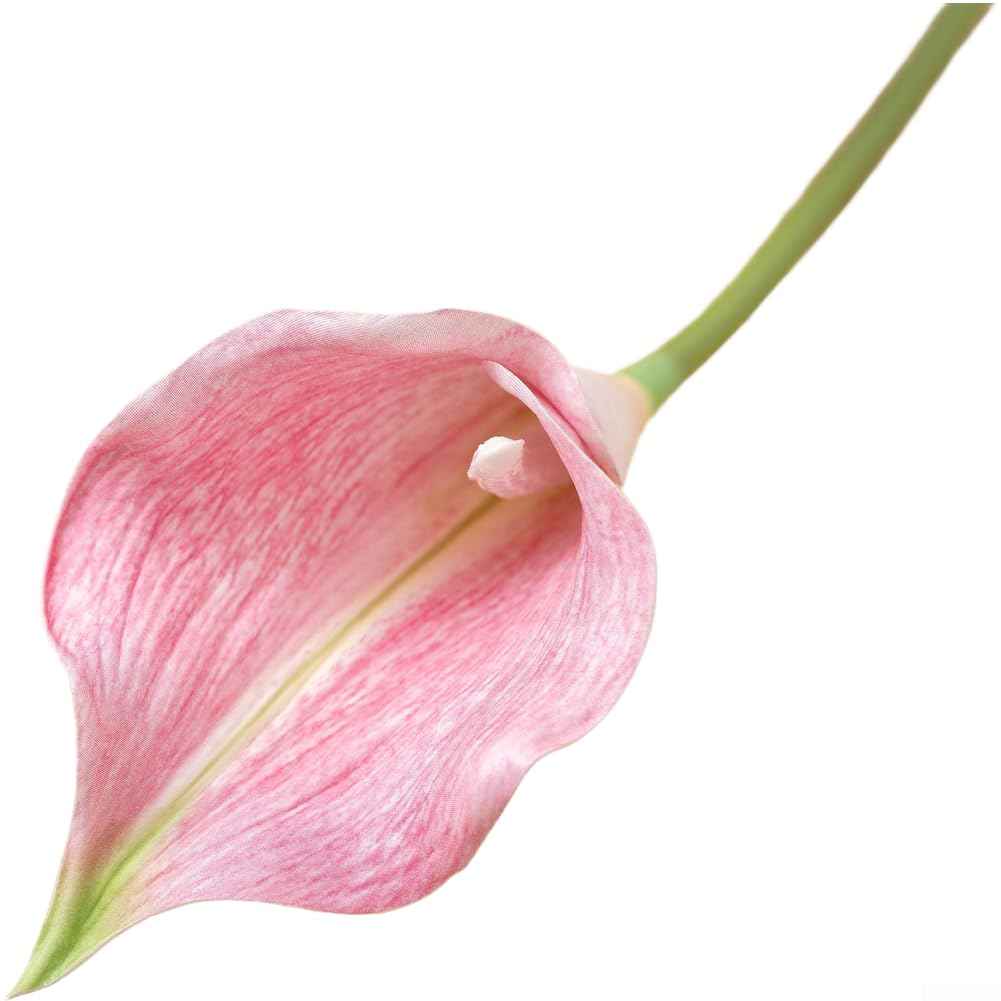 Fleurs de lys calla artificielles EVA 47 cm avec tiges robustes pour bouquet de mariée