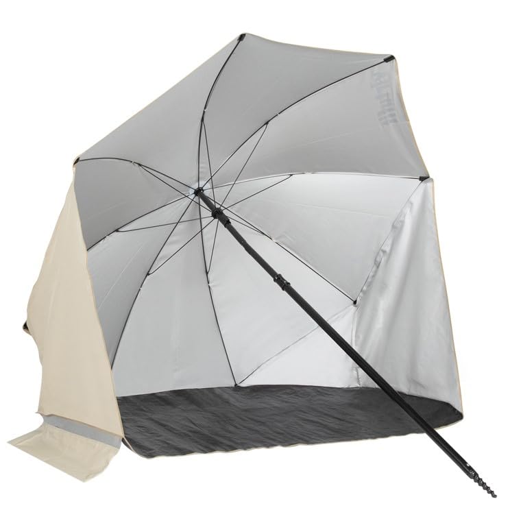 VirtuFit Strandparasol - Windscherm - Strandtent - 160 cm - Grijs VirtuFit Strandparasol - Windscherm - Strandtent - 160 cm - Grijs