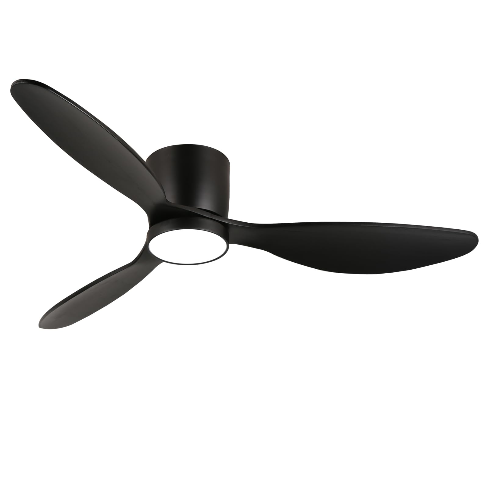 reiga Ventilador de Techo con Mando a Distancia y Luz LED, 132cm Diametro, 3 Aspas de Madera Negra, Motor DC Silencioso 35w, Modo Invierno-Verano para Dormitorio y Salón