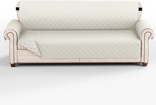 Sofa Covers 3 Seater And 1/2/4 Seater Waterproof Recliner Chair Cover Non Slip Sofa Slipcover Couch Protector Settee Cover for Cats Dogs Soft Quilted Seat Furniture Slipcovers ( Color : White , Size :