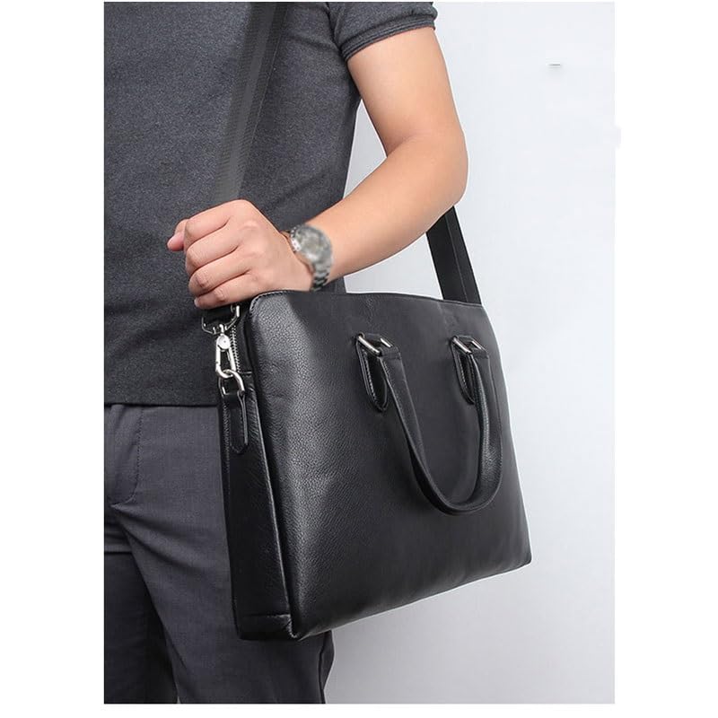 Genuine leather men's portable bag, high-end business briefcase4
