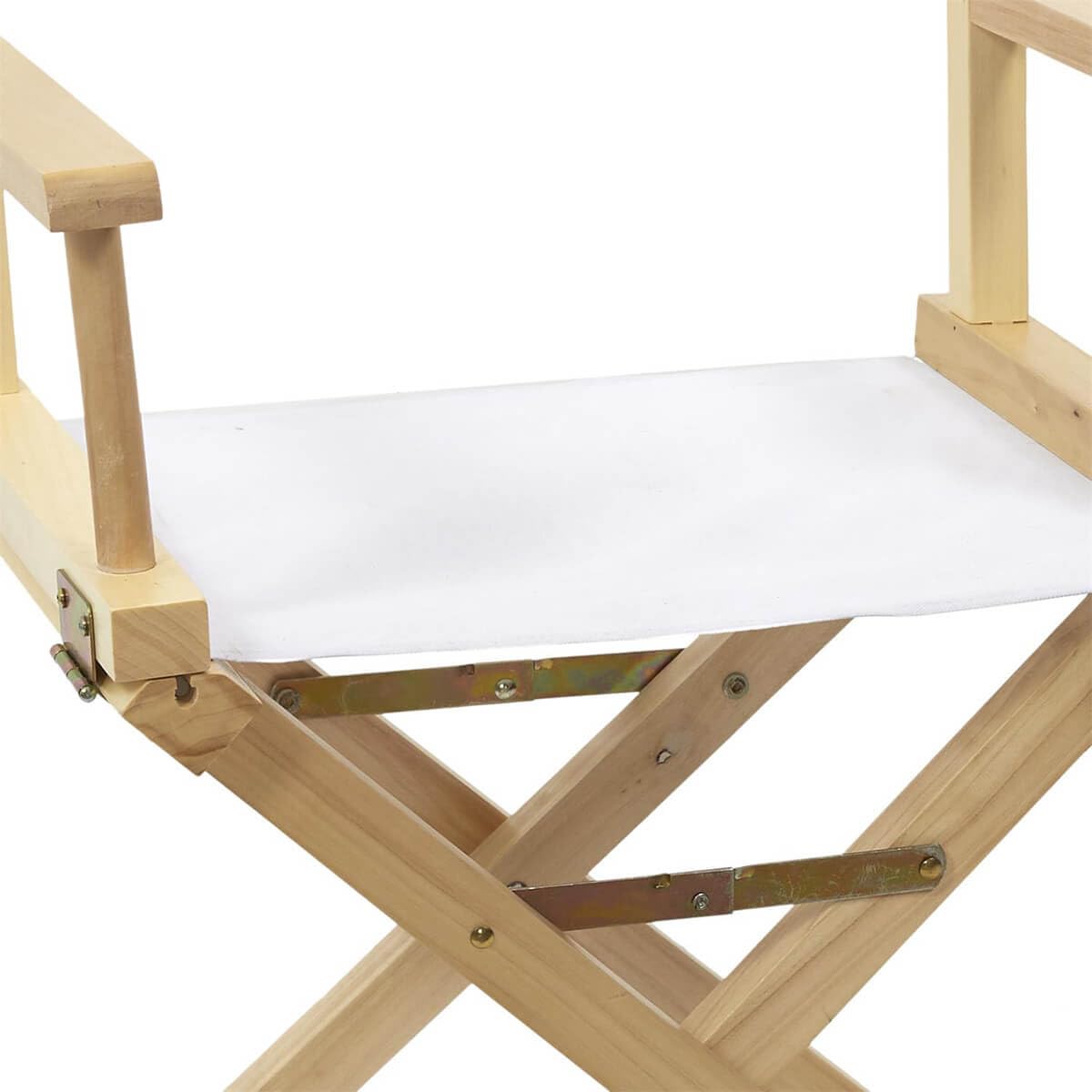 AltoBuy Shaw - Chaise de Directeur Blanche et Bois