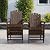 ACUEL Stackable Adirondack Chairs Set of 2, Weather-Resistant Outdoor Patio Seating, Low Maintenance Poly Lumber Chairs for Porch, Deck, Garden, Fire Pit (Brown)