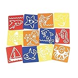 Fun Express Under The Sea Ocean Life Stencils - 12 Pieces