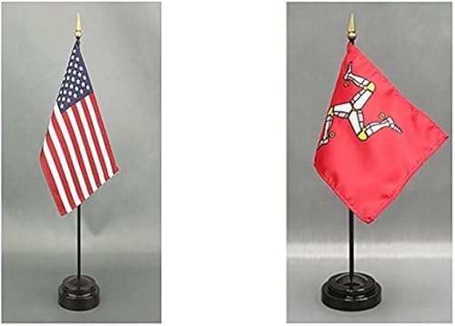 Miniatura 99 de Juego de banderas de escritorio de Afganistán, hecho en Estados Unidos, de rayón de 4 x 6 pulgadas, escritorio de oficina y pequeñas banderas