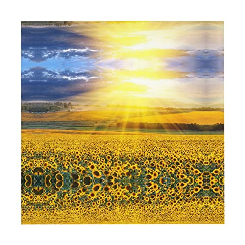 Nappe de cuisine lavable d'un coup d'éponge motif floral tournesols
