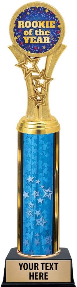Crown Awards Rookie of The Year Trophies, 11" Blue Stars Rookie of The Year Trophy Award, Free Engraving Prime