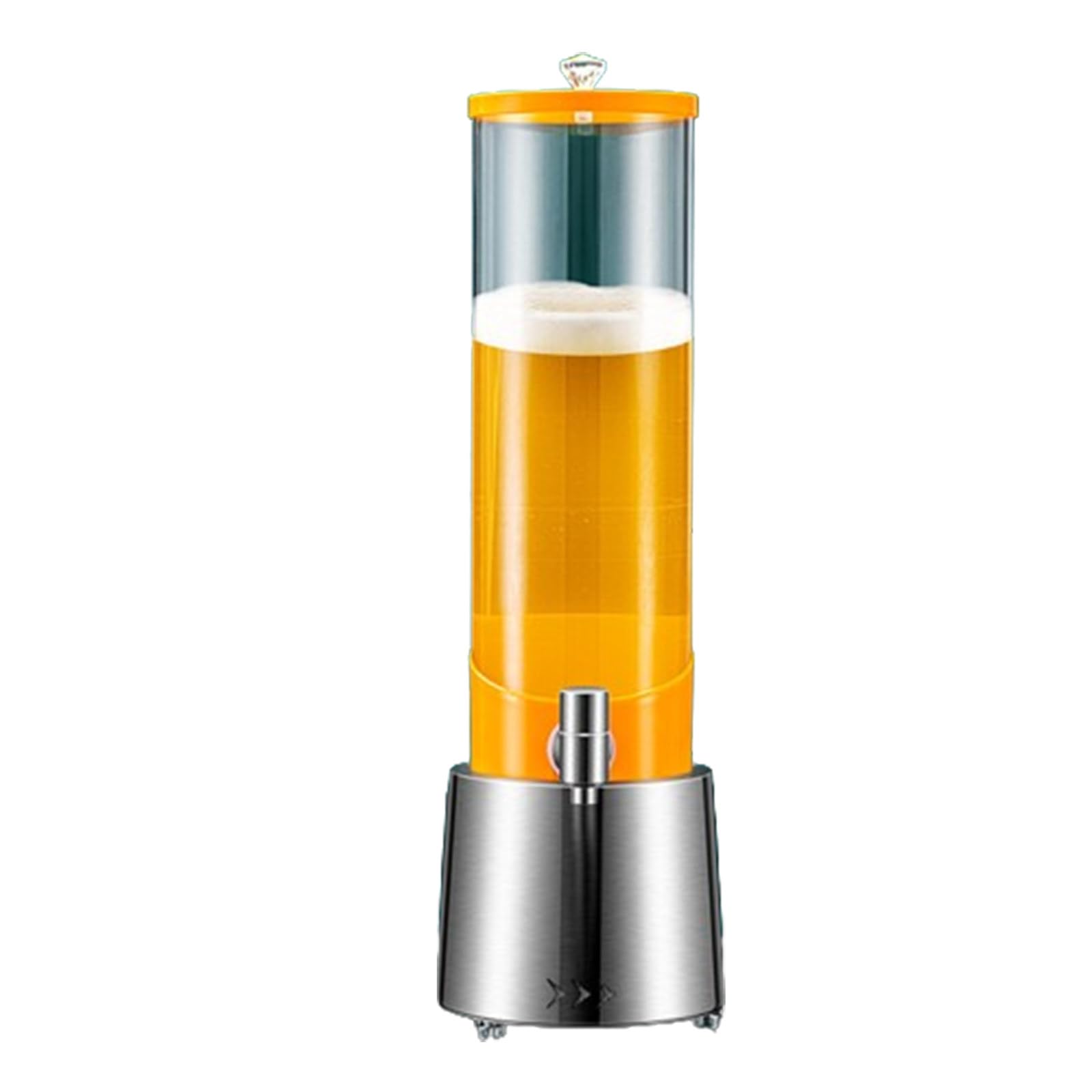 Dispensador De Torre De Cerveza 3L, Barril De Cerveza Iluminado con Grifo Base De Acero Inoxidable, Adecuado para Bares, Restaurantes, Fiestas,3L