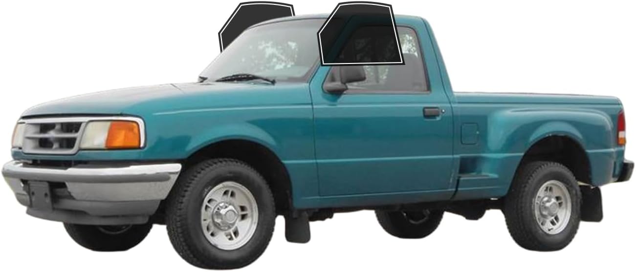 AUTOTEK Precut Window Tint Film for Ford Ranger Regular 1993-1997 Front Row Window 5% VLT 2Ply Anti-Shatter, UV Block, Privacy Protection, Easy Install, No Trimming Needed,Heat & Glare Reduction