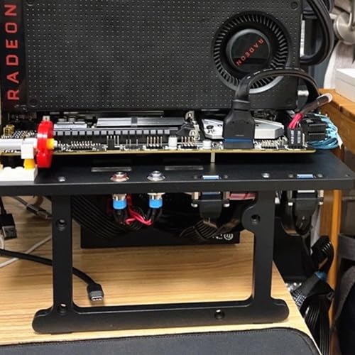Image of Open Air Frame Computer Case PC Test Bench Aluminum Computer Cases Shell, Support Installation of Water Cooling Devices Compatible with ITX /MATX /ATX Motherboards(ATX Motherboard)