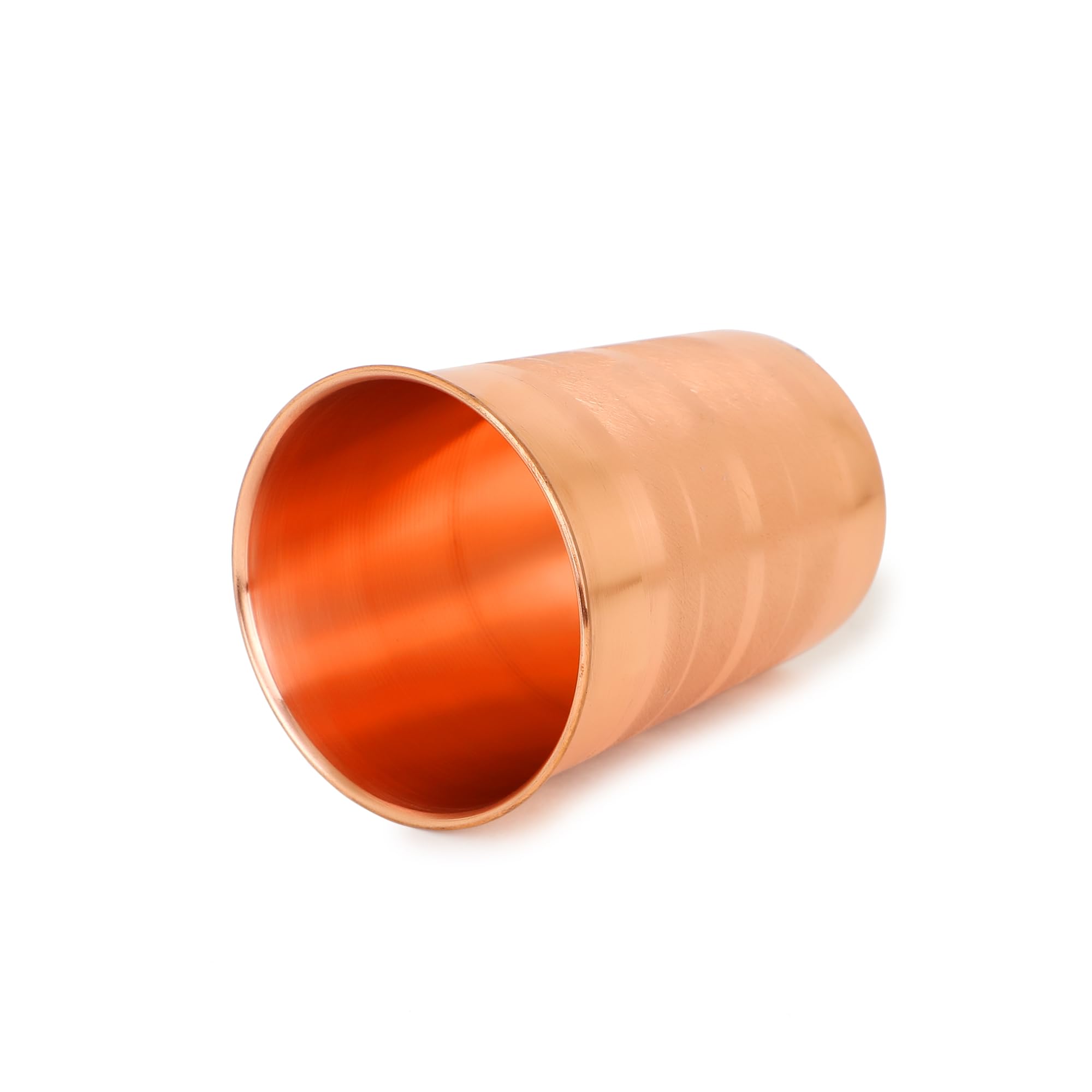 Zap Impex Copper Water Glass - Pure Copper Ayurvedic Health Benefits 250ml - Everyday Drinkware (1), ZPCLG-5