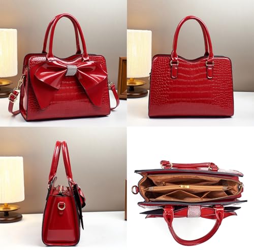 Image of JHVYF Women Tote bag Satchel Purses and Handbags for Women Shoulder Bags Bow Purse