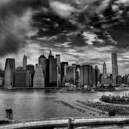 Interrupteur à bascule double NYC design Skyline multicolore pour décoration de maison