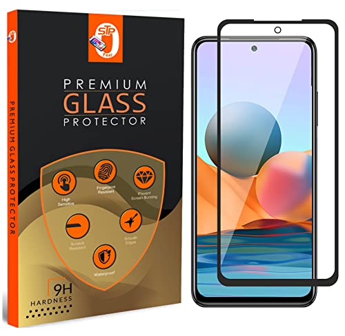 Image of STP FEEL� Tempered Glass Screen Protector Compatible for Xiaomi Mi Note 1 0 Pro max (6.67 Inch) HD Clear, Bubble-Free, Anti-Scratch Full Protection Durable Tempered Glass (Black, Pack of 2)