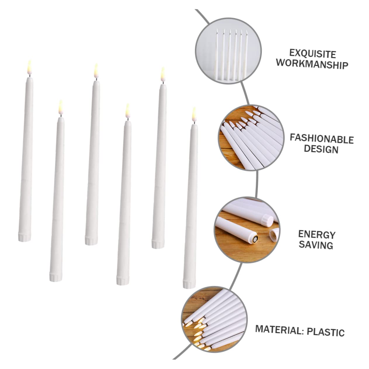 Angoily 12piezas Luz De Vela Led De Poste Para Halloween Lámparas Electrónicas De Vela Decorativas Para Suministros De Fiesta