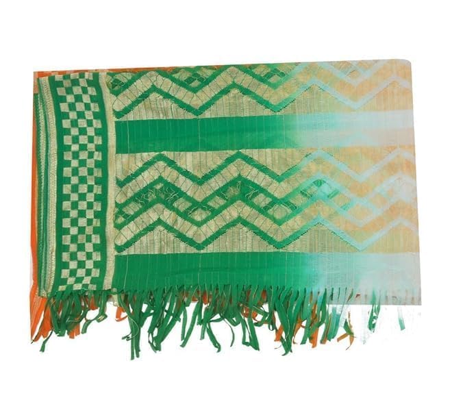Image of PK HUB Women's Jaipuri Rajasthani Bandhani Dupatta | Art Silk Bandhej Dupatta with Gota Patti Work & Tassels (Free size)