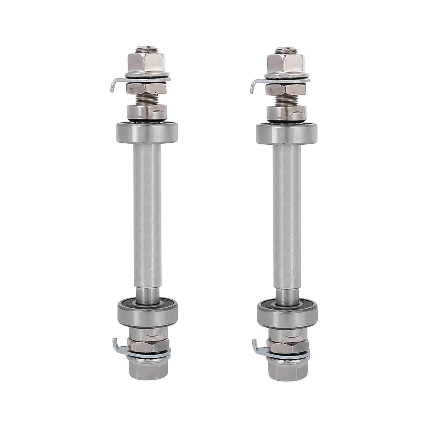 Bike Hub Axle, 140mm/180mmMetal Bicycle Wheel Hub Axle Front Rear Solid Shaft Lever Quick Release Bicycle Hub for Mountain MTB Bike (Front*2)