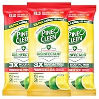 Pine O Cleen Disinfectant Wipes Lemon Lime 450 Pack (3 x 150)