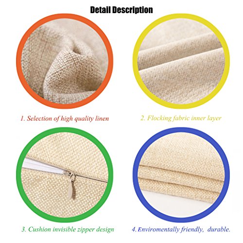 Kithomer Motivational Sign Inspirational Quote Cotton Linen Home Decor Throw Pillow Covers Cushion Cover Sofa Couch 18 X 18 Inch, When It Rains Look For Rainbows When It’s Dark Look For Stars #TOP2